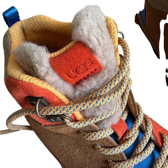 UGG Kids Highland Hi top Heritage sneaker boot chestnut size 6 - Picture 6 of 10